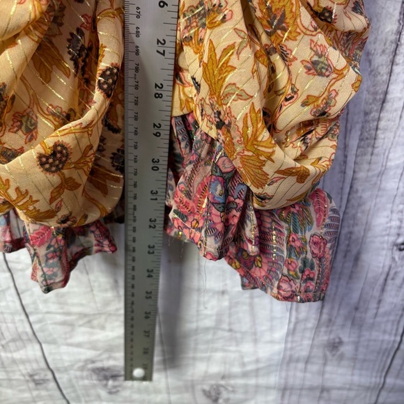 ASOS Floral Puff Sleeve Dress with shirred skirt 6 - Picture 5 of 7